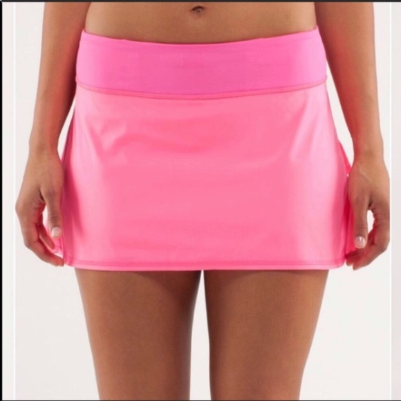 NWT Lululemon 6 Pace Setter Skirt RARE Pinkalicious Hot Pink Rear Pleats - Picture 5 of 15